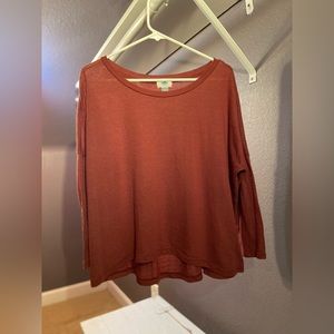 Maroon 3/4 Length Sleeve Shirt size Medium